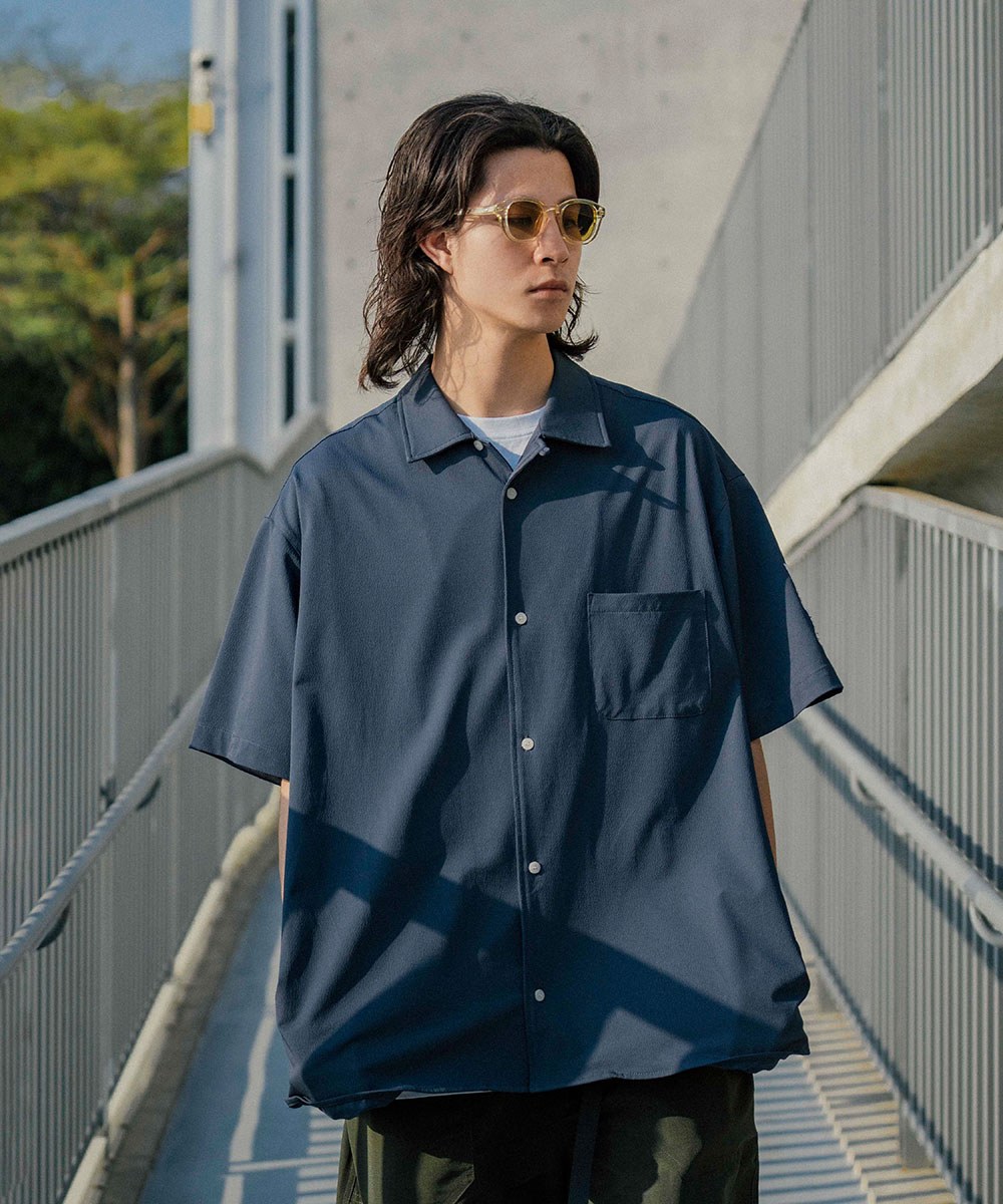 ORDINARY 泡泡紗口袋襯衫