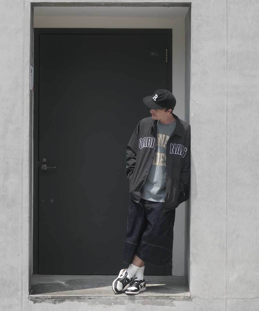 條紋教練外套