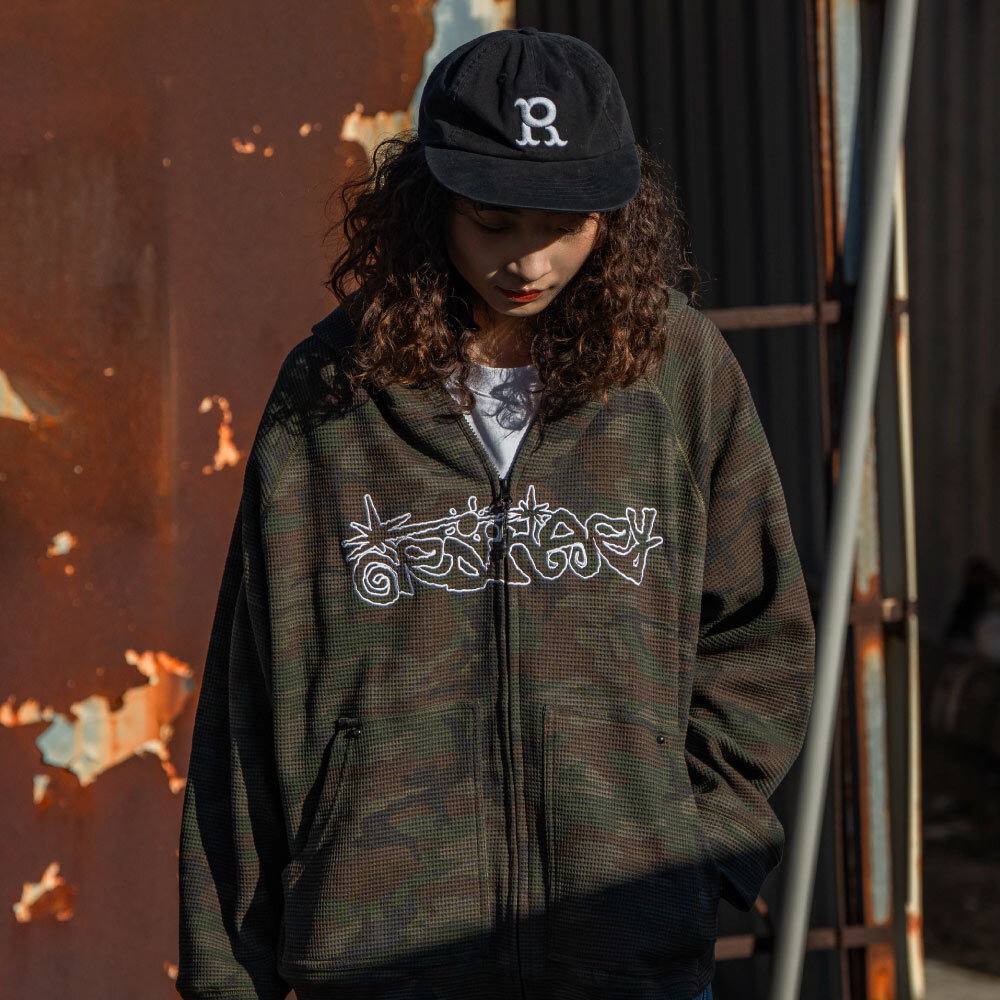 華夫格短板迷彩帽拉