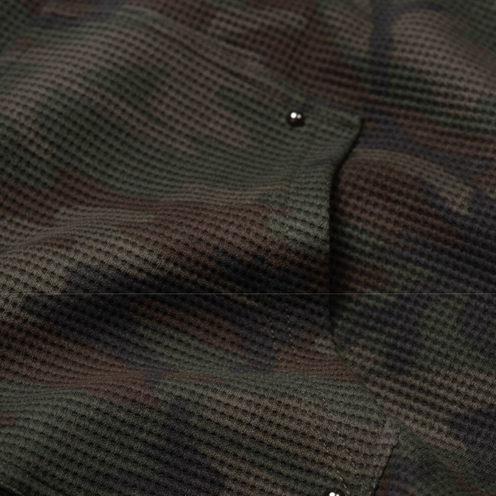 華夫格短板迷彩帽拉