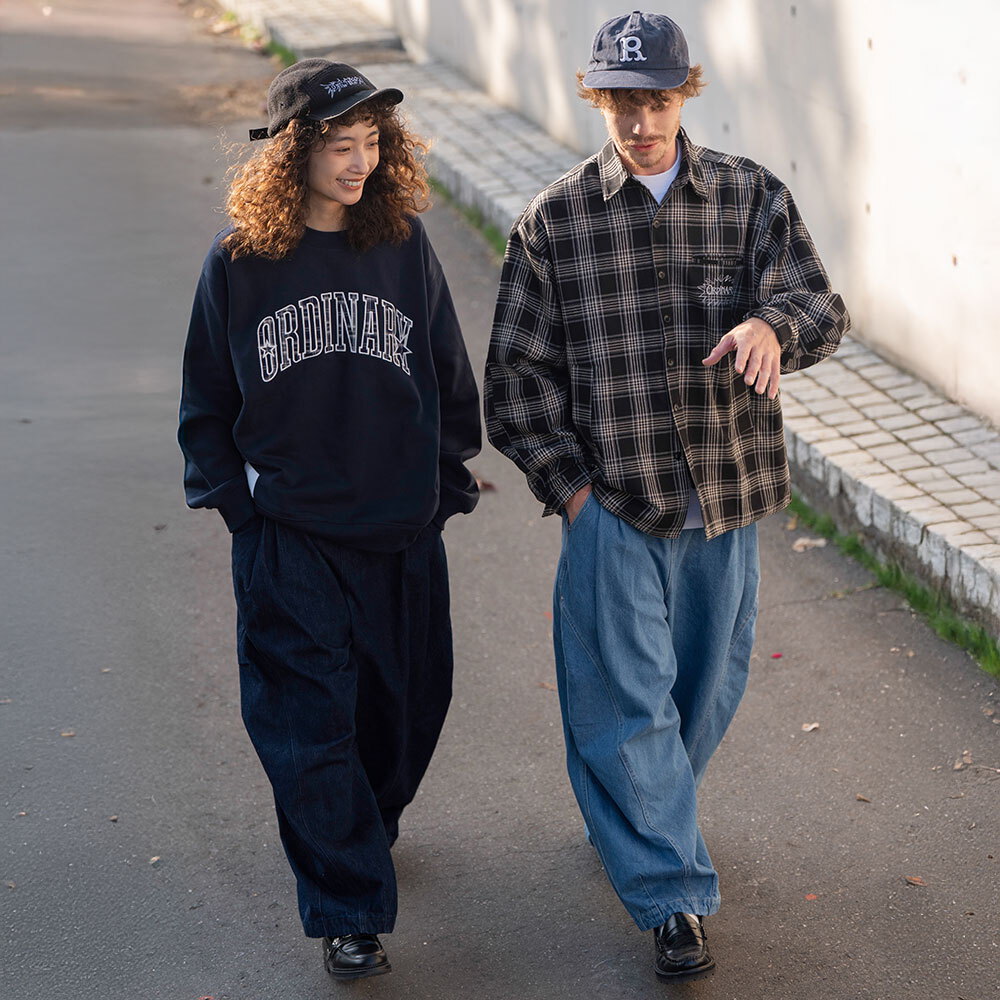 格紋星星貼布燈籠褲