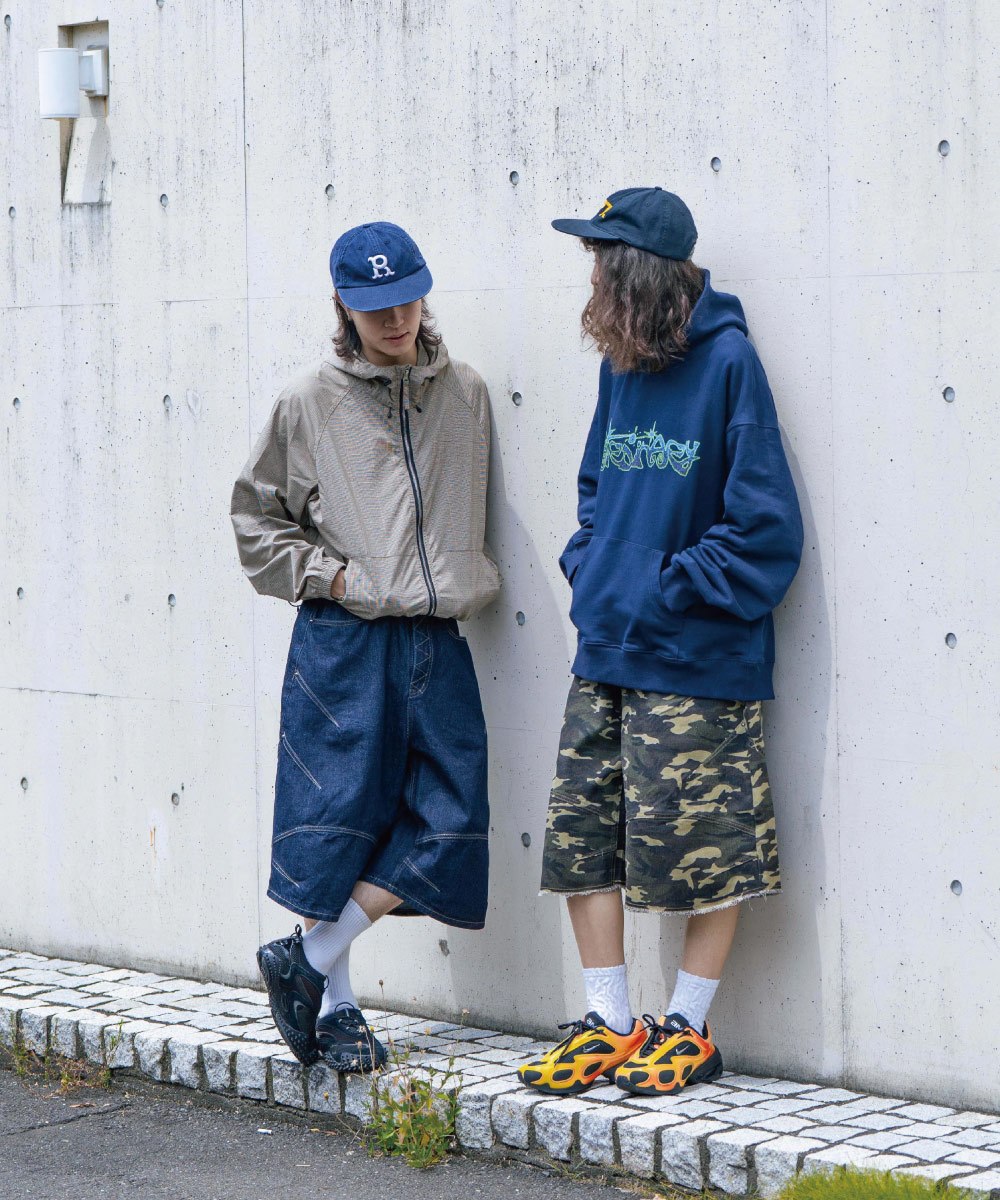弧線海星七分丹寧褲