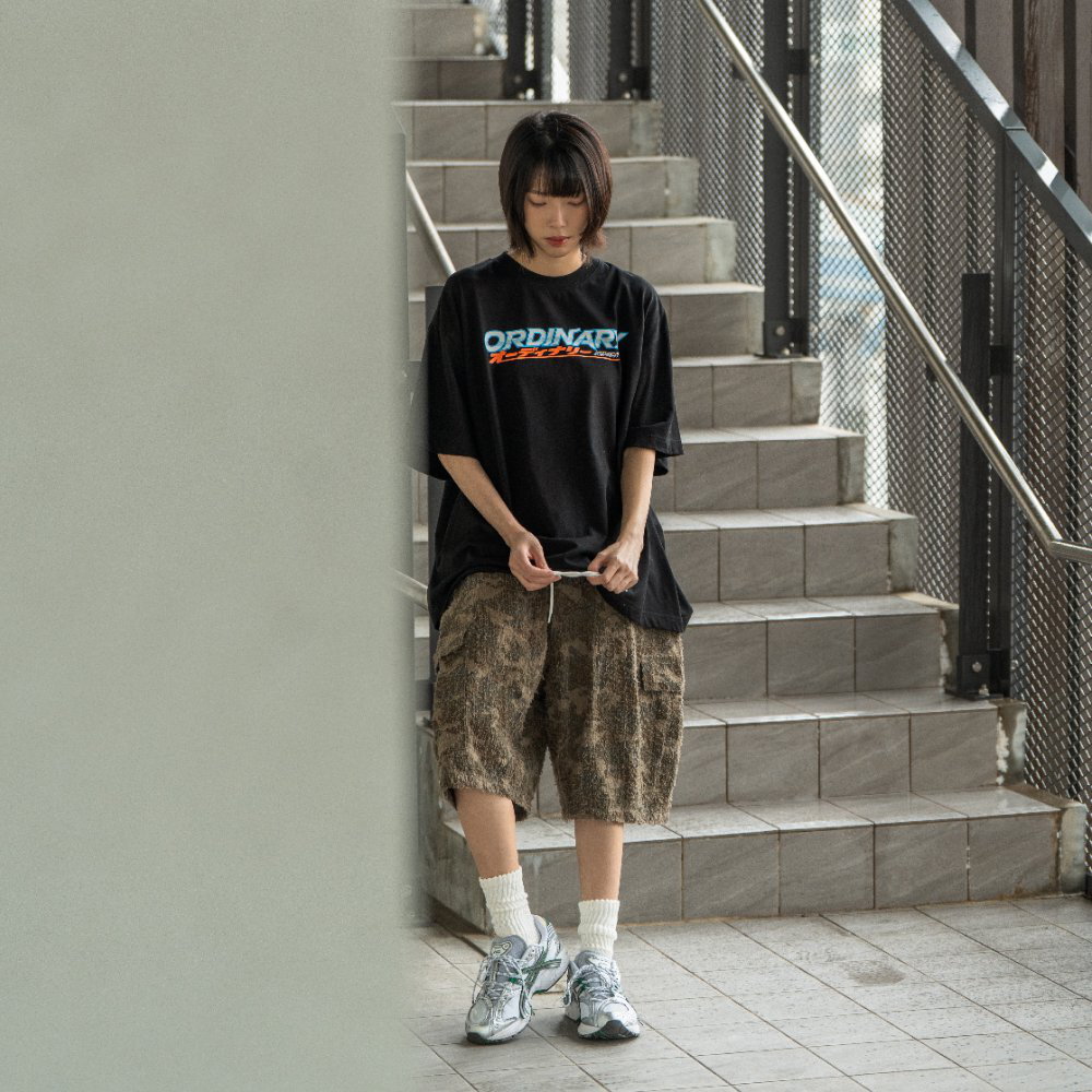 鬆緊調節六分工作短褲