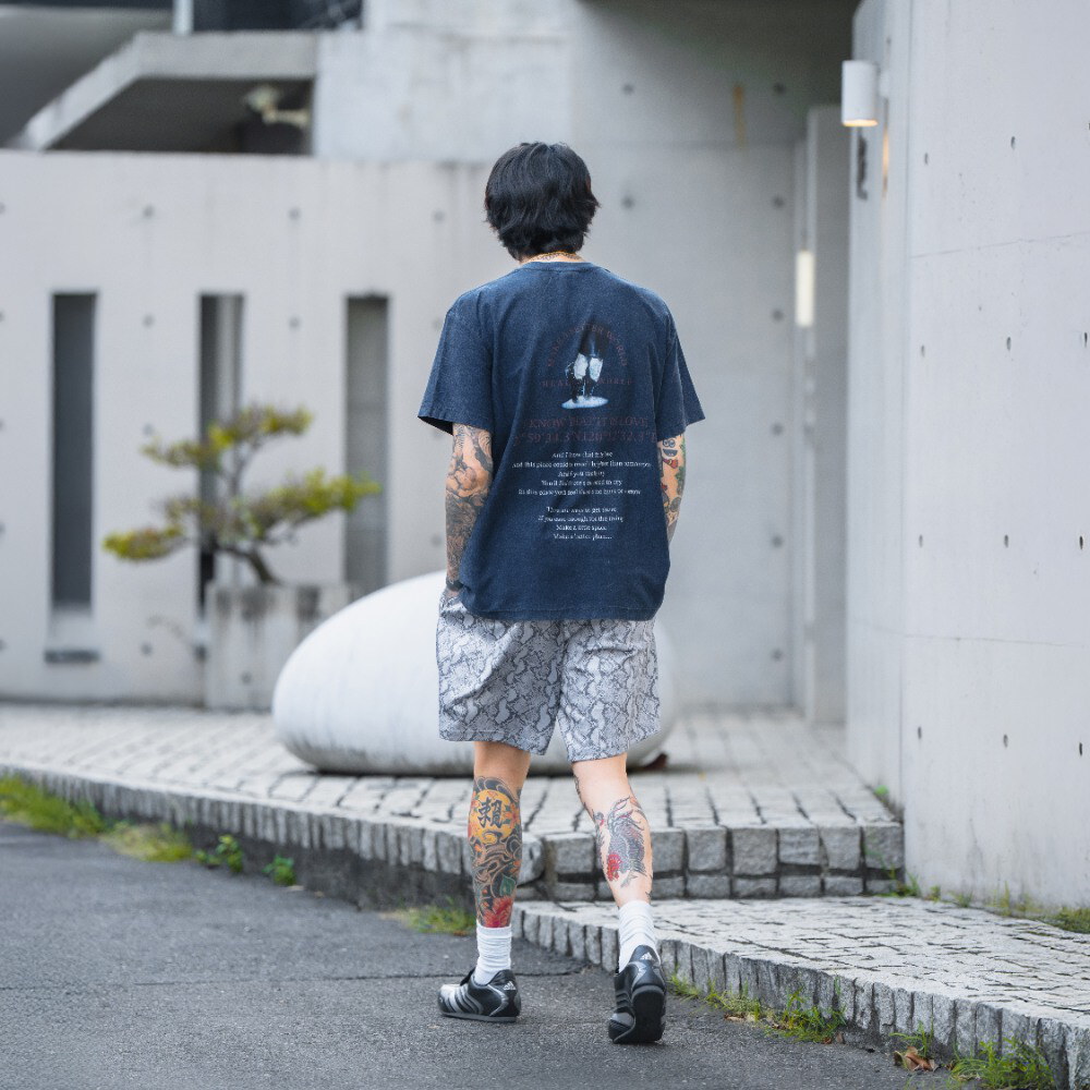 塗鴉蛇紋網眼球褲
