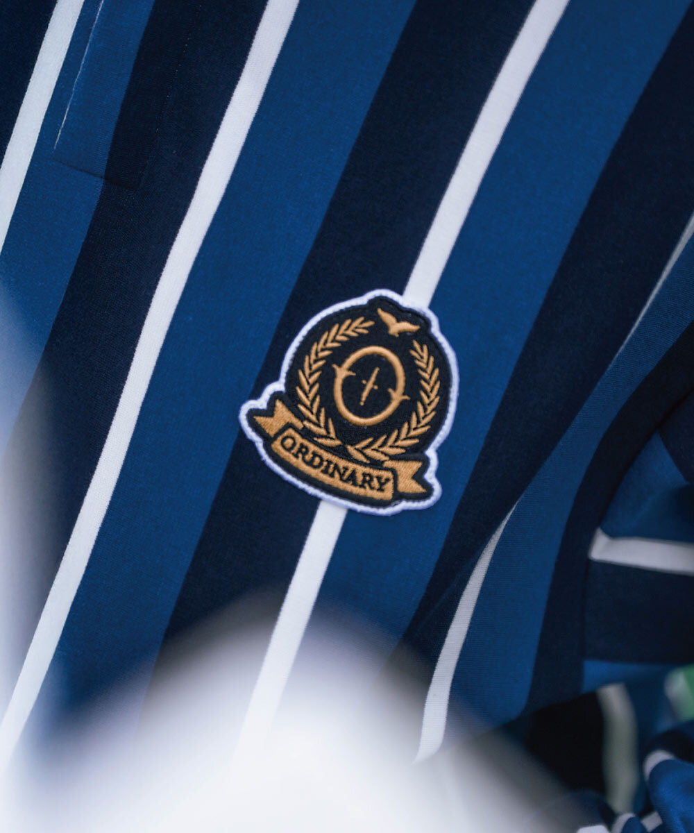 復古學院條紋POLO衫