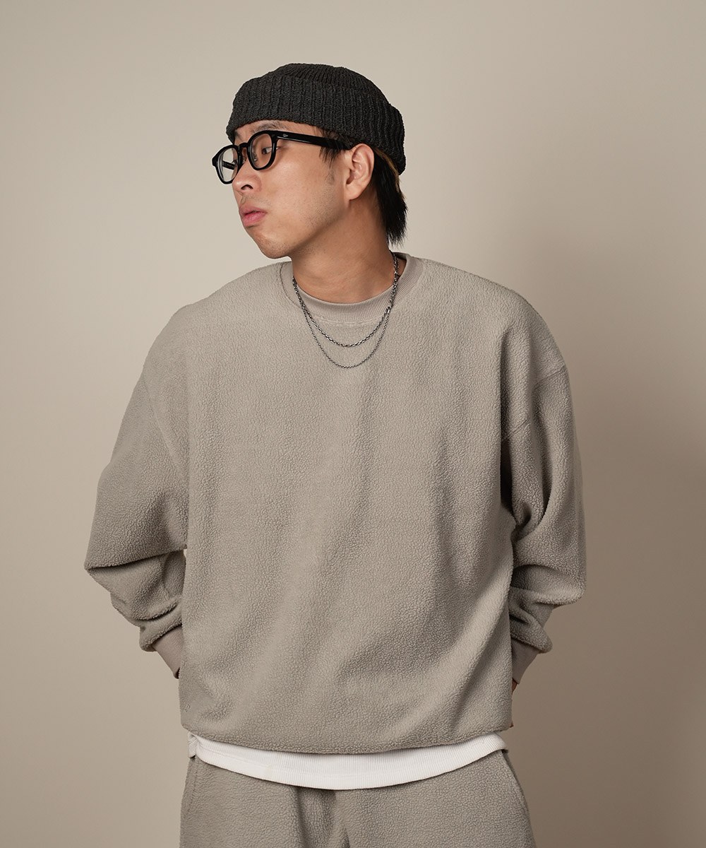 搖粒絨大學Ｔ FLEECE SWEATSHIRT