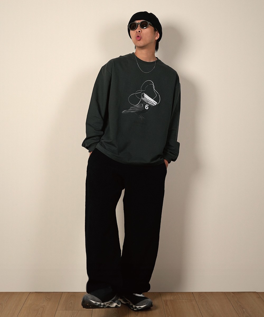 圖案長TEE FREEDOMERA GRAPHIC SWEATSHIRT