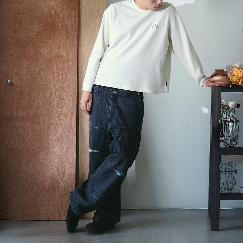 石洗做舊華夫格長Tee