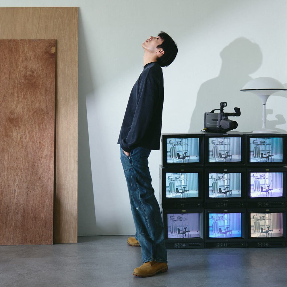 石洗做舊華夫格長Tee