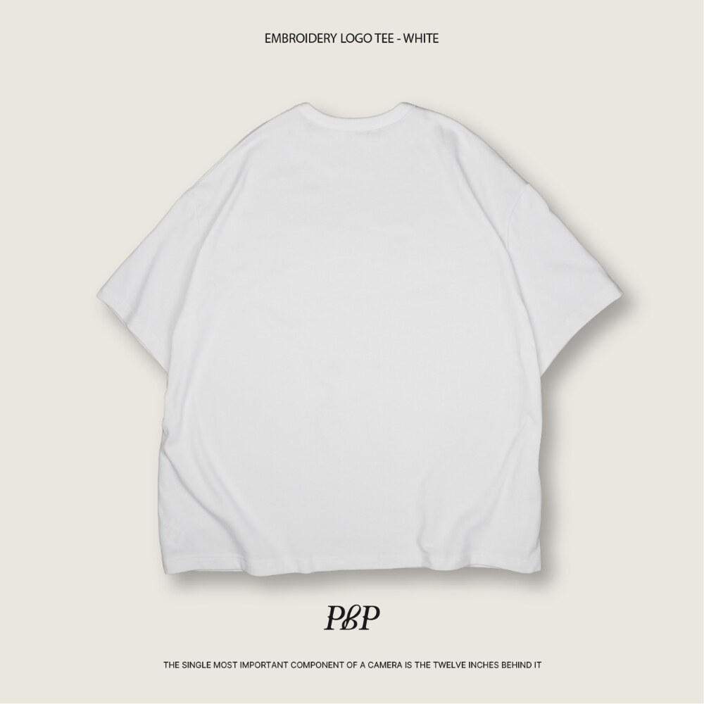 寬版刺繡短TEE EMBROIDERY LOGO TEE