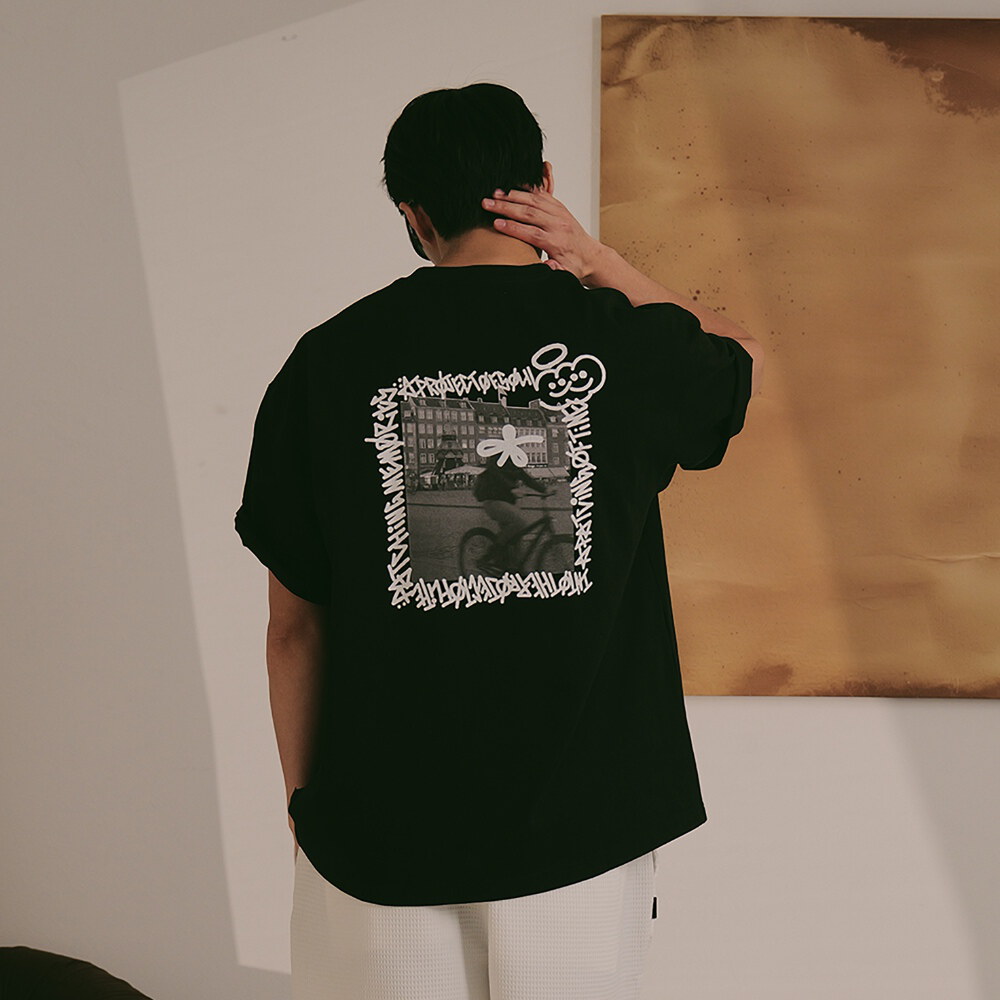 塗鴉照片短TEE BIKE MAN TEE