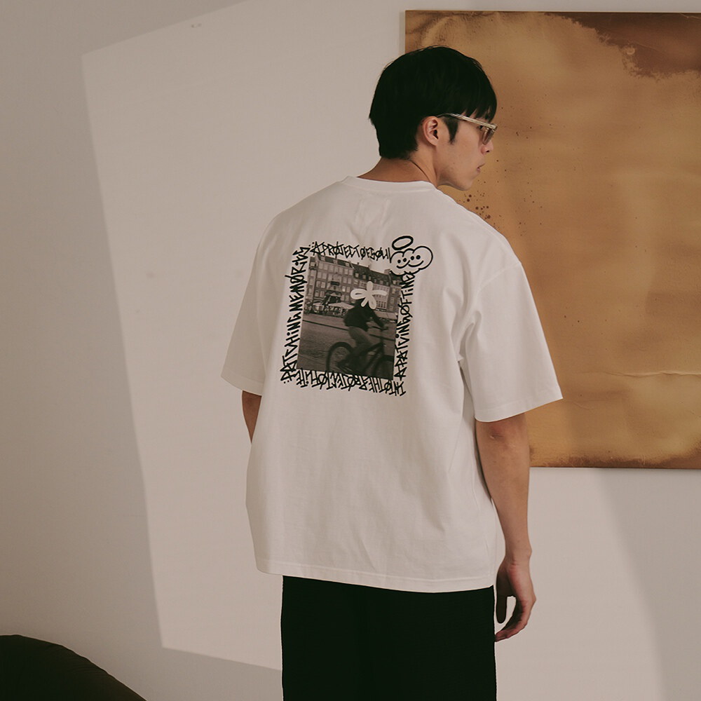 塗鴉照片短TEE BIKE MAN TEE