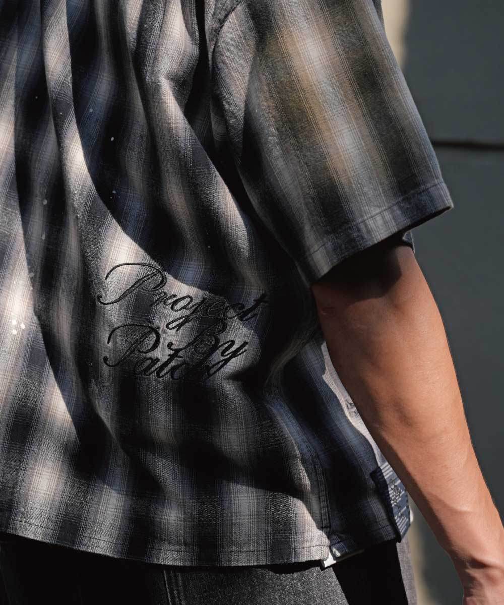 格紋寬短版襯衫 DISTRESSED VINTAGE SHIRTS