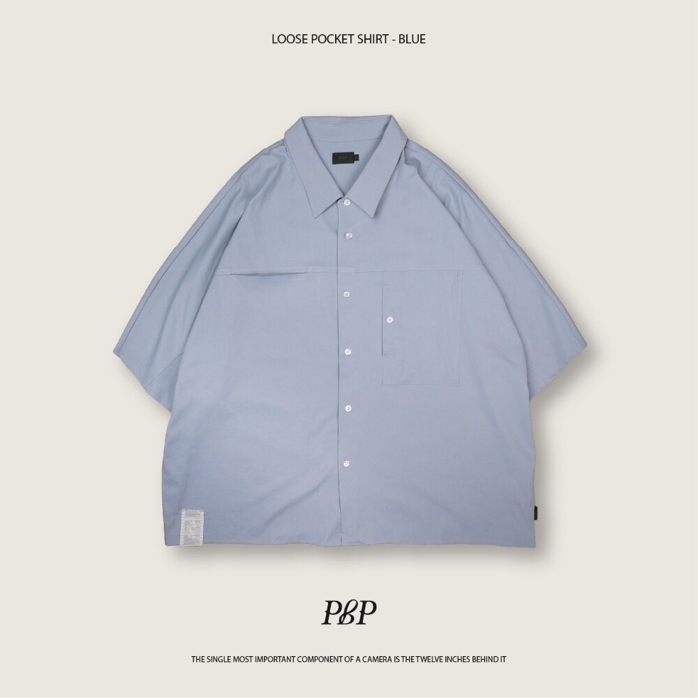 蝙蝠袖寬版襯衫 LOOSE POCKET SHIRT