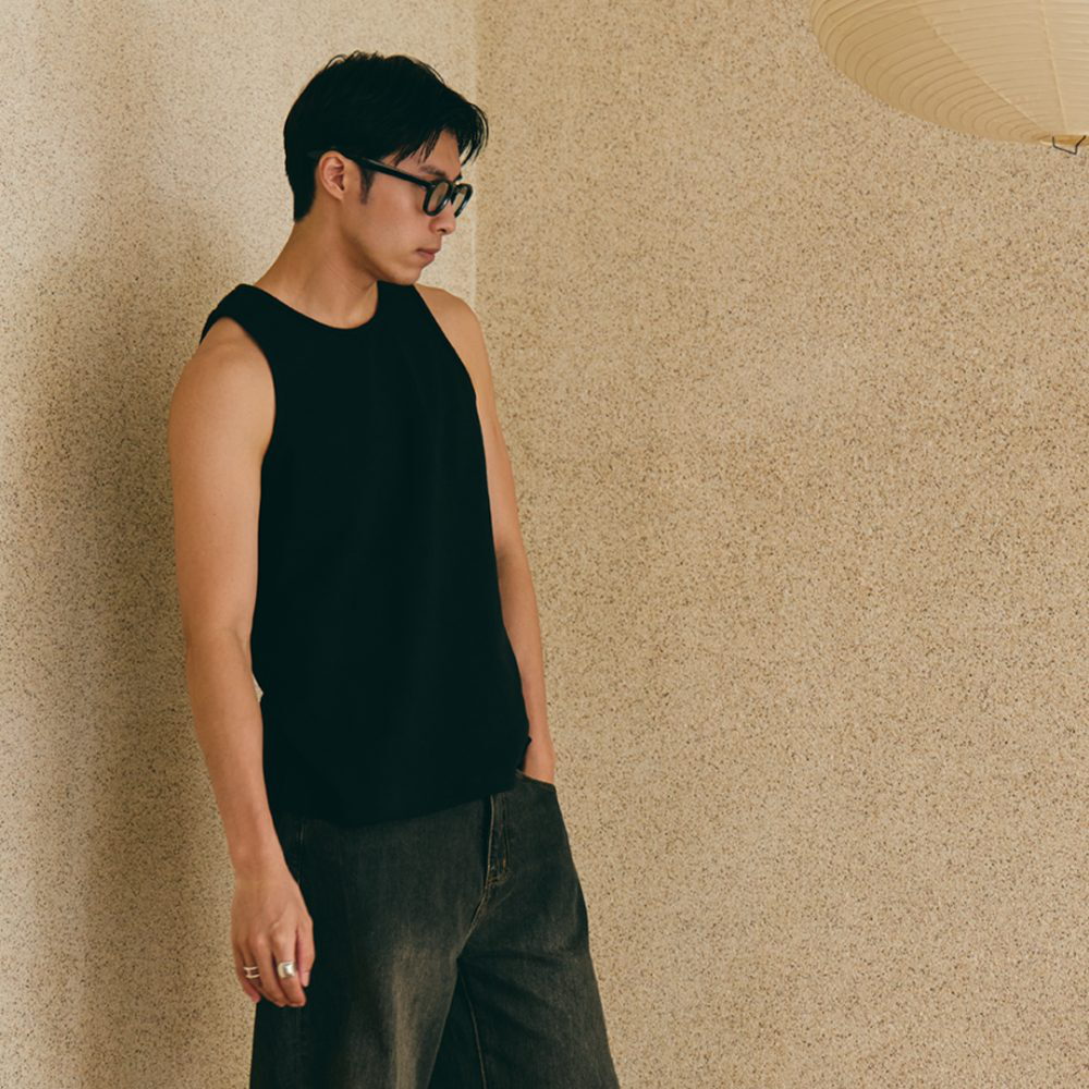 華夫格坦克背心 EMBROIDERY WAFFLE TANK TOP