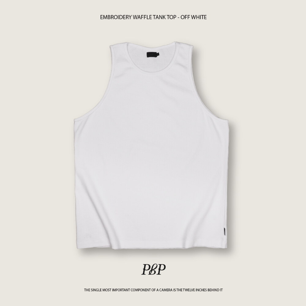 華夫格坦克背心 EMBROIDERY WAFFLE TANK TOP