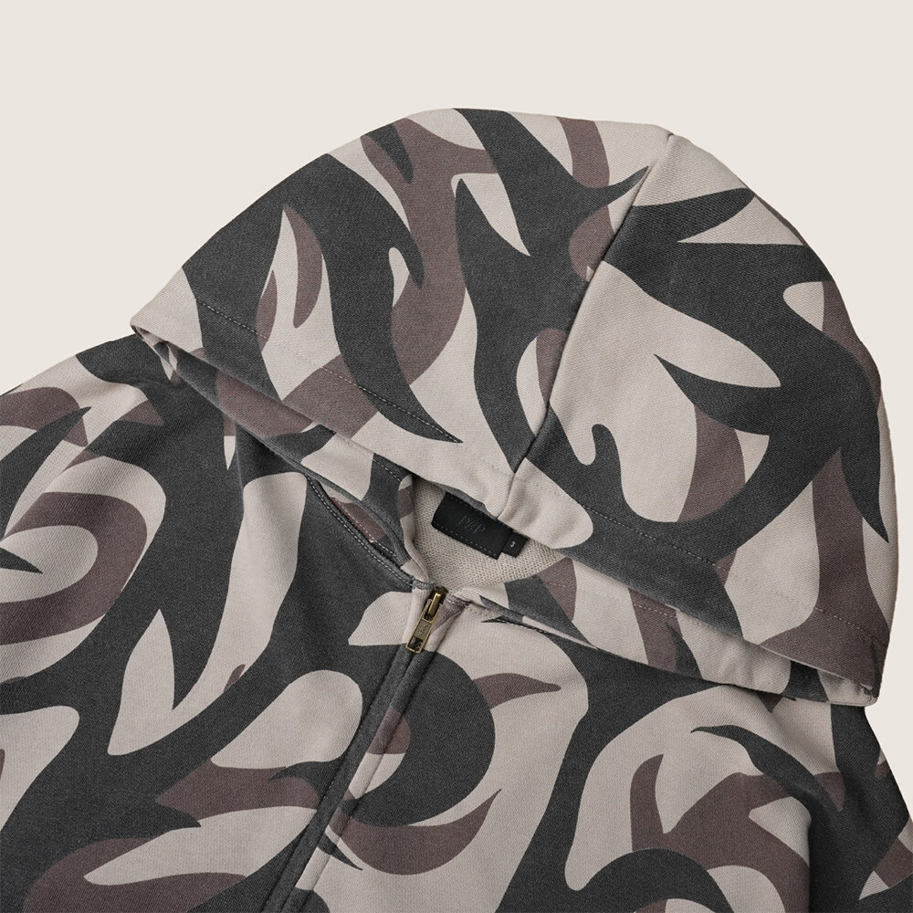 滿版迷彩做舊連帽外套 VINTAGE PATTERN HOODED JACKET