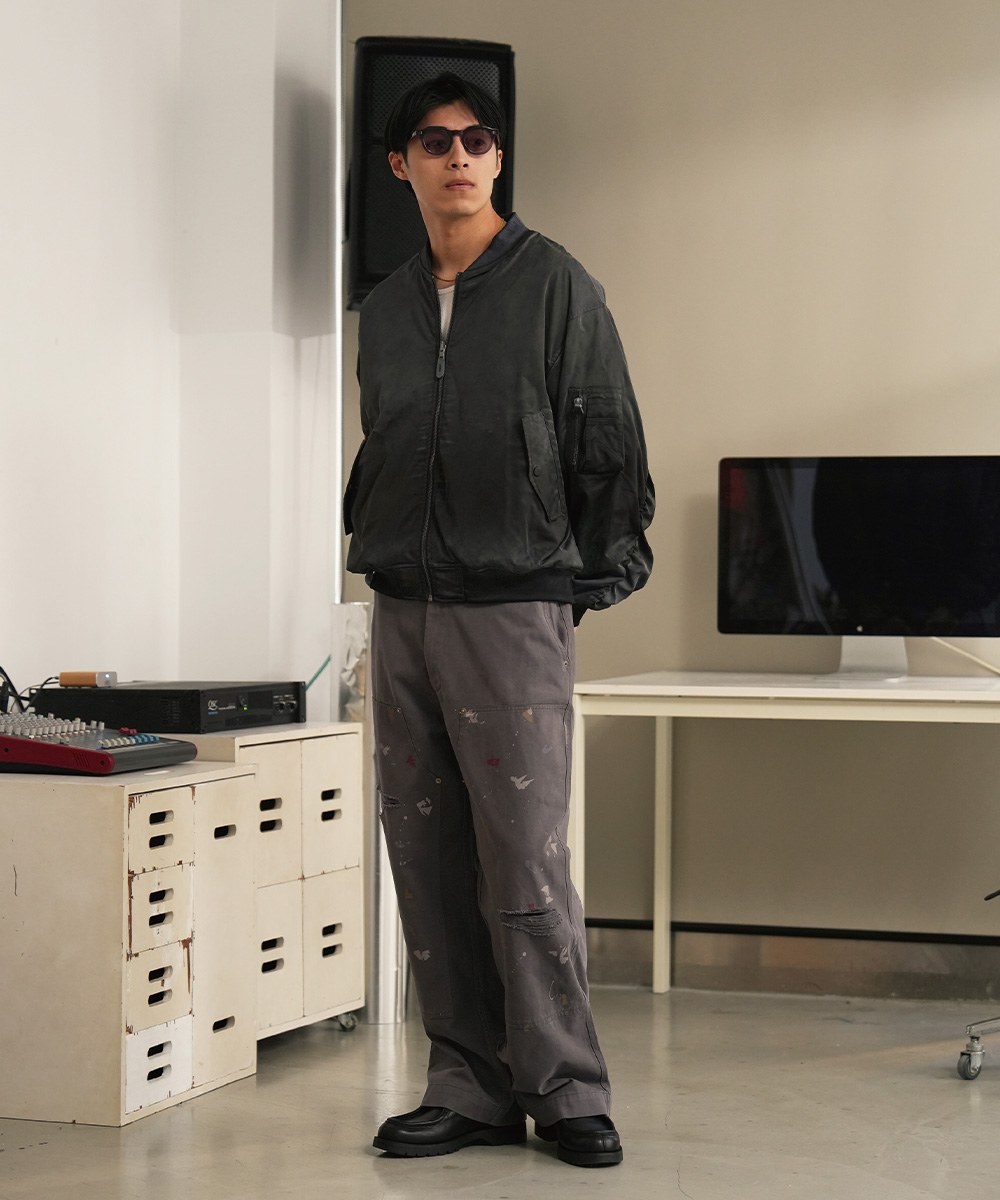 雙面穿水洗豹紋MA-1外套 DOUBLE SIDE WASHED MA-1 JACKET