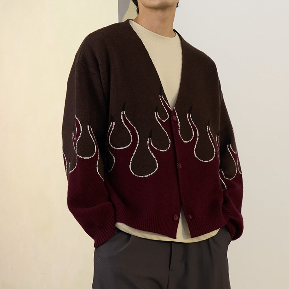 火焰針織開襟衫 FLAME CARDIGAN