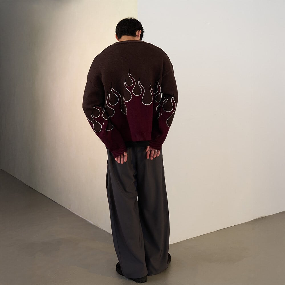 火焰針織開襟衫 FLAME CARDIGAN
