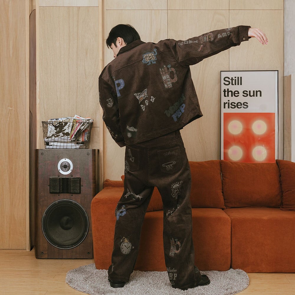 燈芯絨印花外套 Senior cords Corduroy Jacket