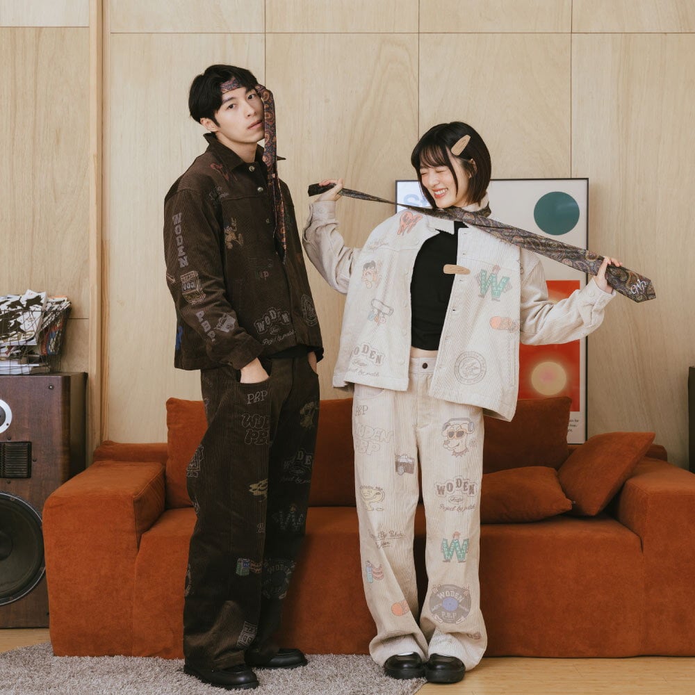 燈芯絨印花外套 Senior cords Corduroy Jacket