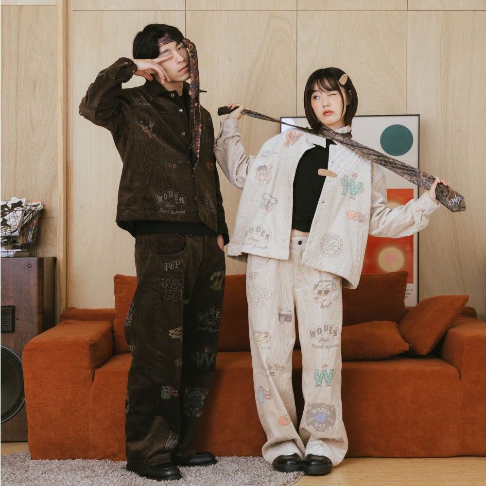 燈芯絨印花外套 Senior cords Corduroy Jacket