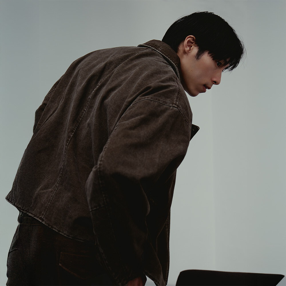 做舊翻領騎士外套 WASHED BIKER JACKET