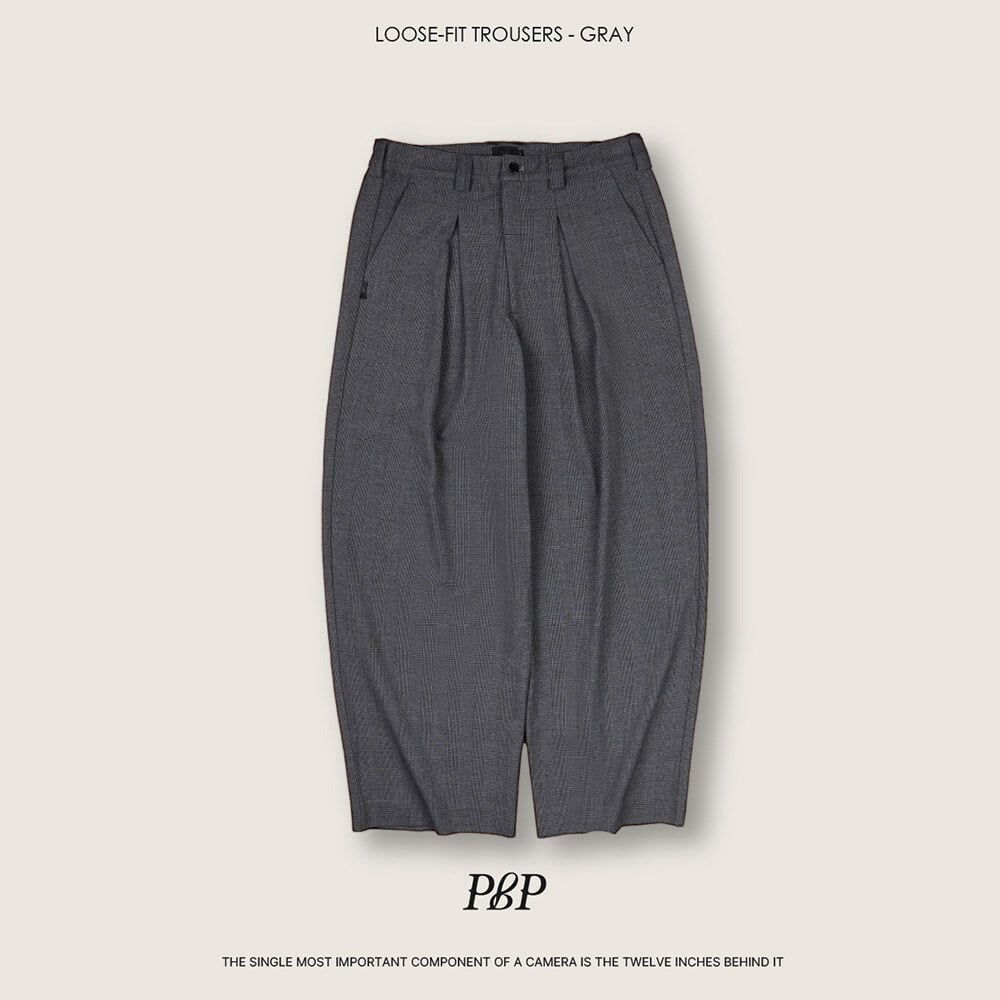 西裝長褲 LOOSE-FIT TROUSERS