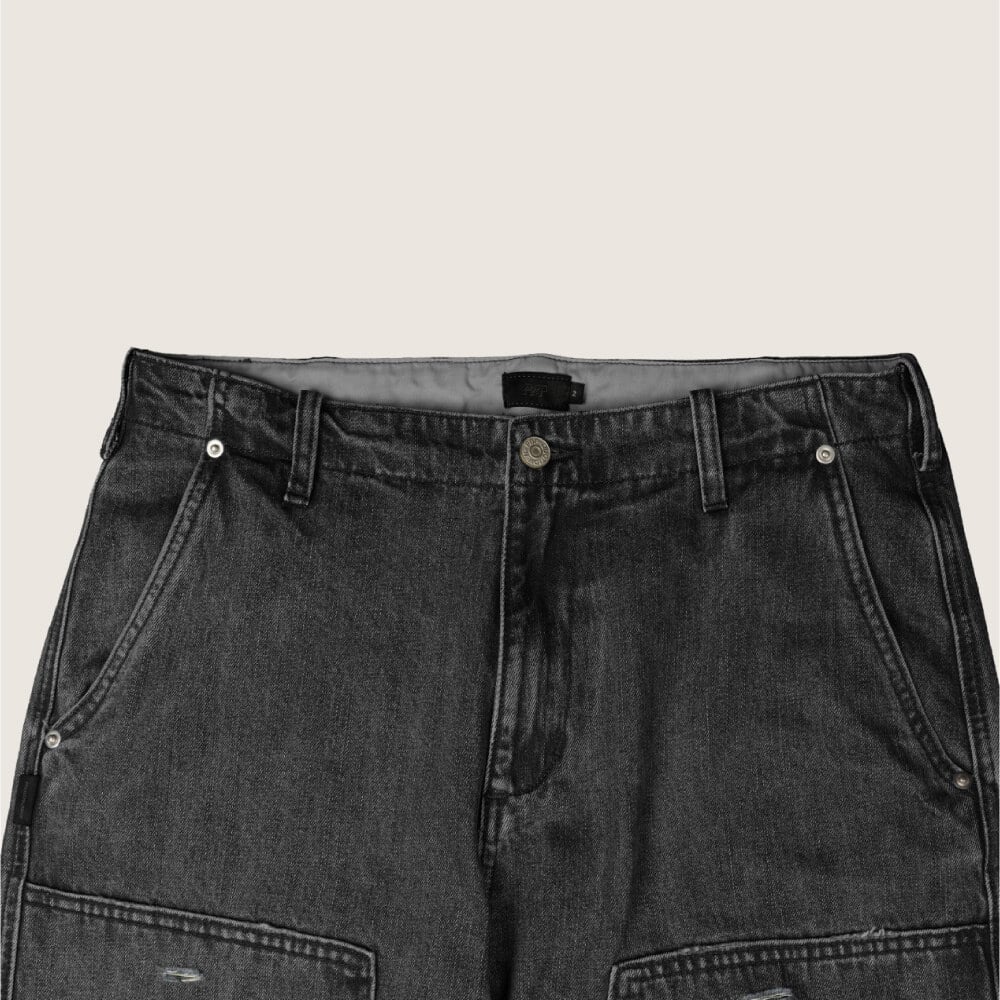 Double Knee 牛仔寬褲