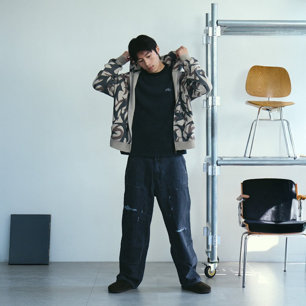 Double Knee 牛仔寬褲