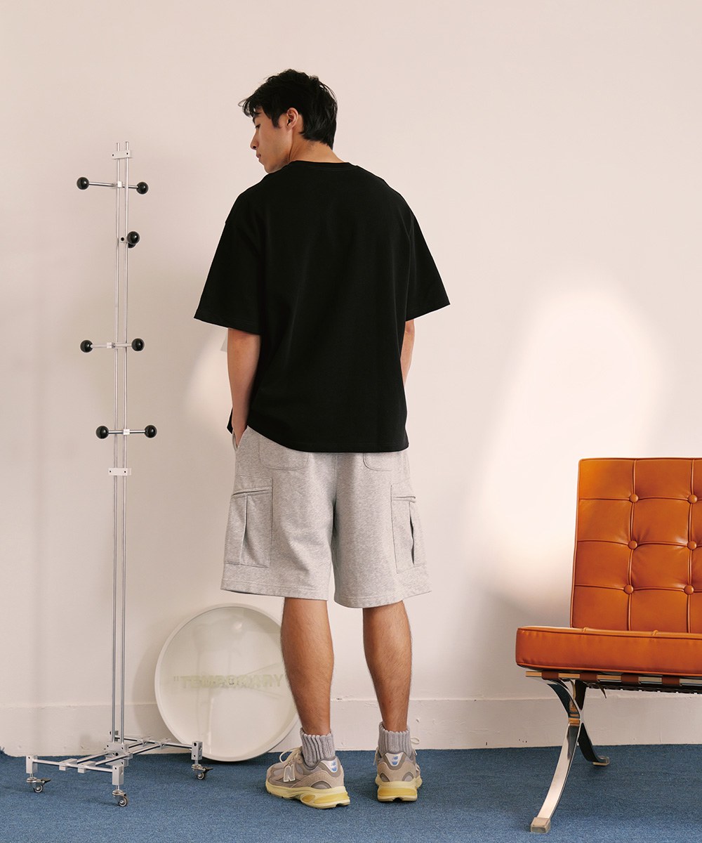 側貼袋六分褲 CARGO SWEAT SHORTS