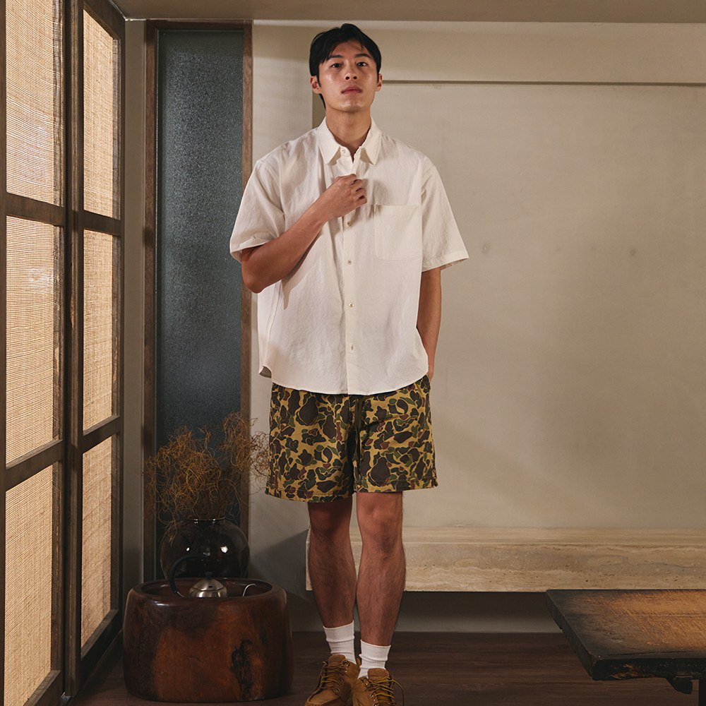 迷彩短褲 LOOSE-FIT CAMO SHORTS