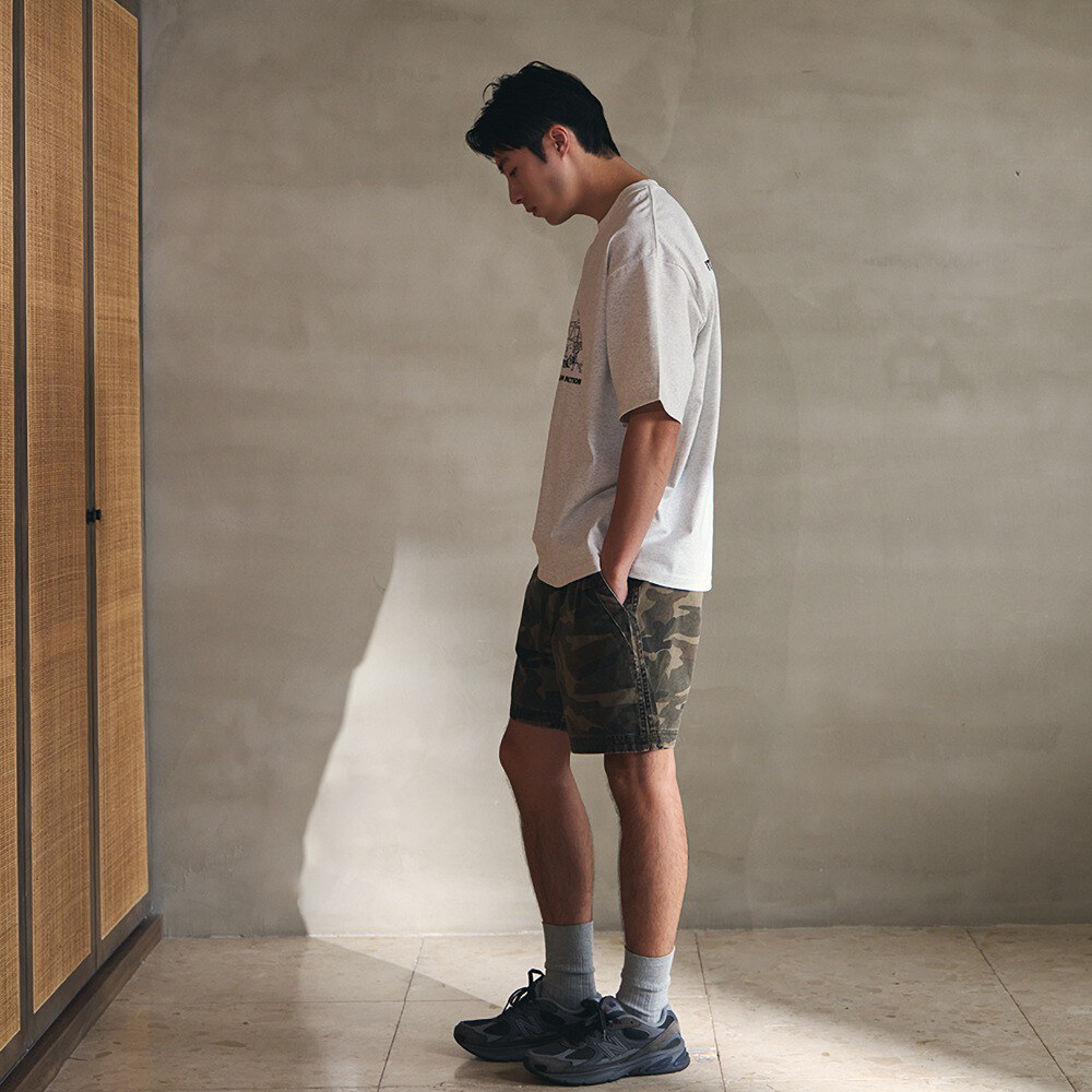迷彩短褲 LOOSE-FIT CAMO SHORTS