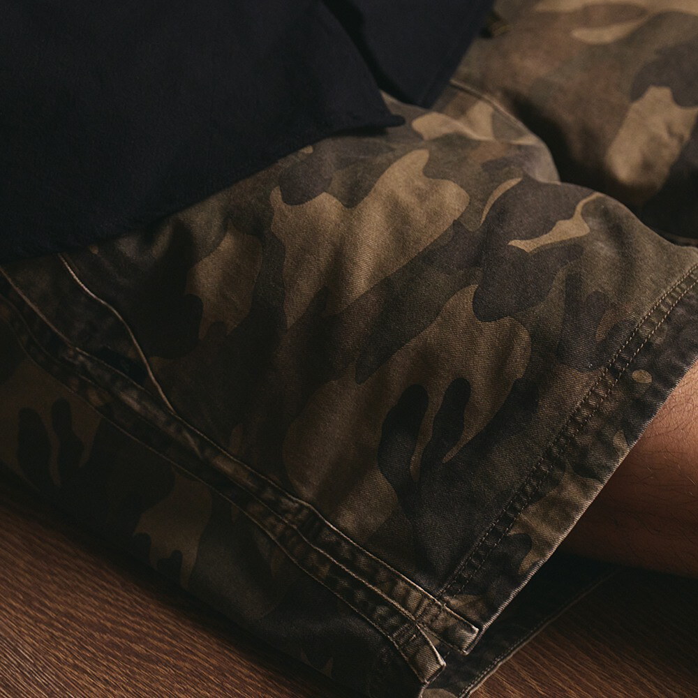 迷彩短褲 LOOSE-FIT CAMO SHORTS