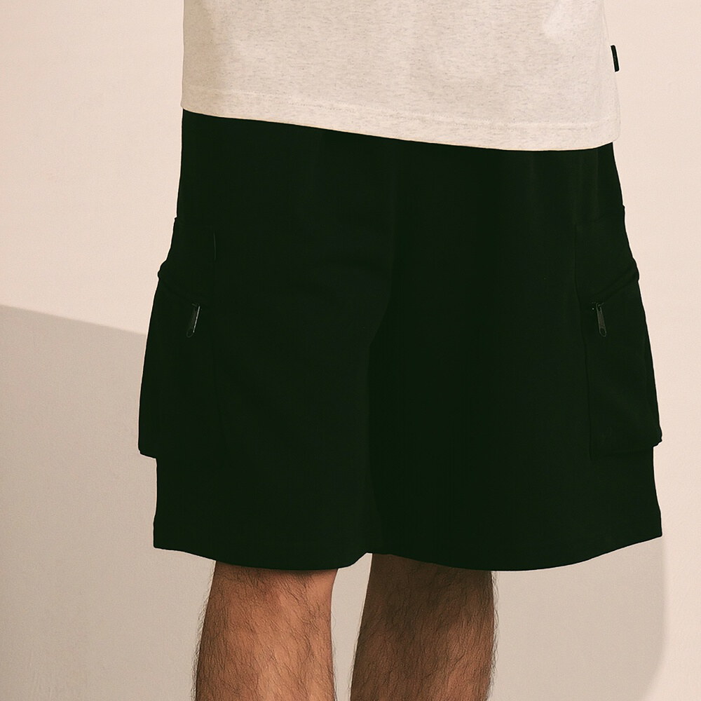 雙口袋六分棉褲 CARGO SWEAT SHORTS
