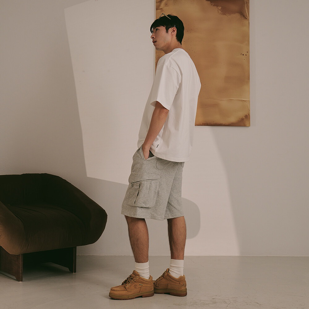 雙口袋六分棉褲 CARGO SWEAT SHORTS