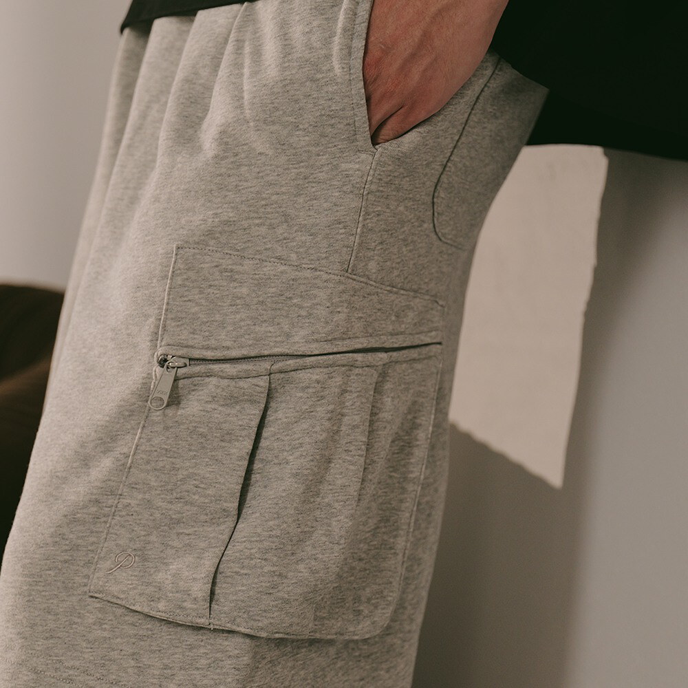 雙口袋六分棉褲 CARGO SWEAT SHORTS
