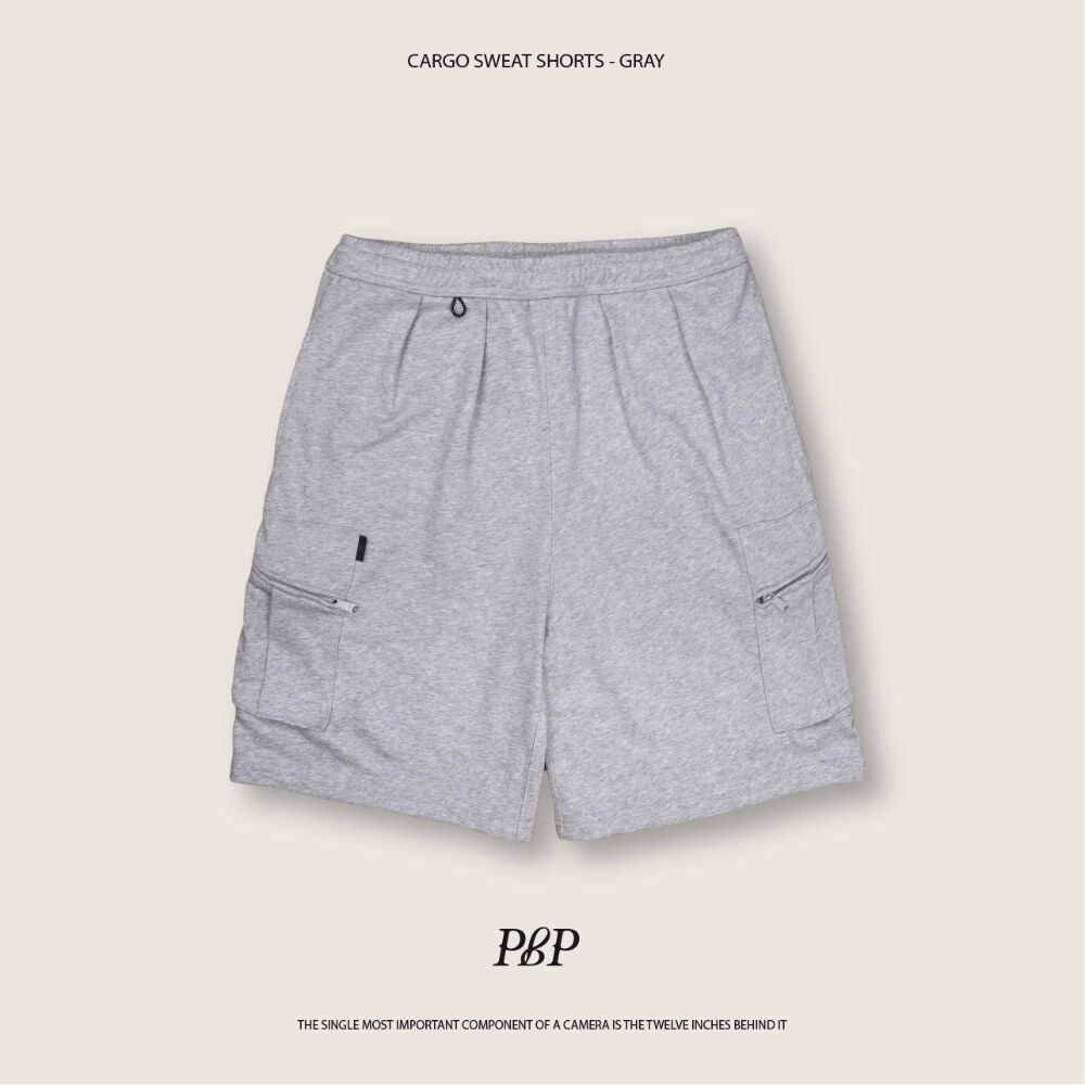 雙口袋六分棉褲 CARGO SWEAT SHORTS