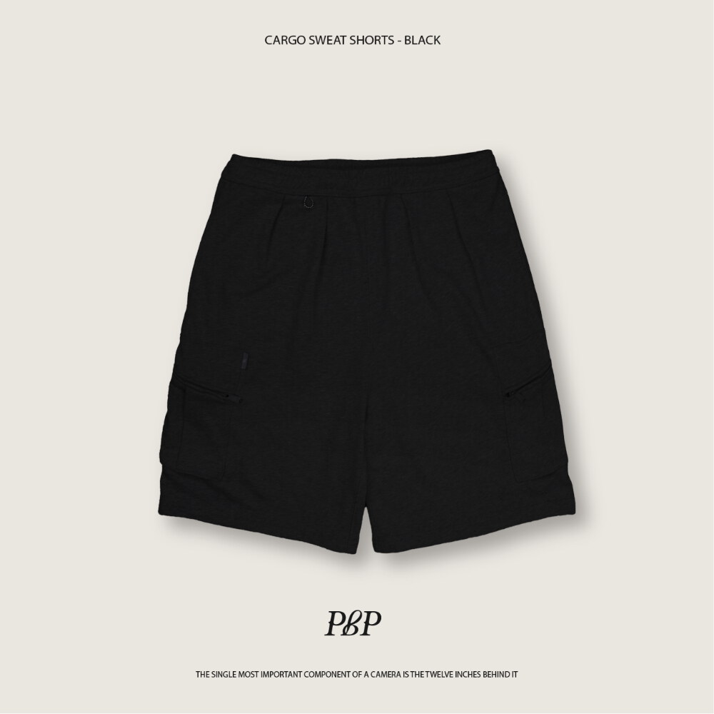 雙口袋六分棉褲 CARGO SWEAT SHORTS