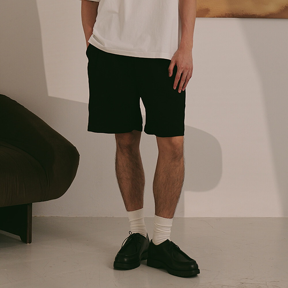 泡泡紗打褶短褲 WAFFLE SHORTS