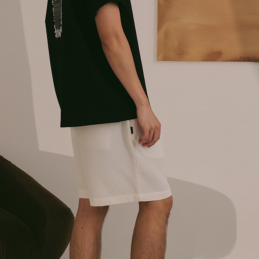 泡泡紗打褶短褲 WAFFLE SHORTS