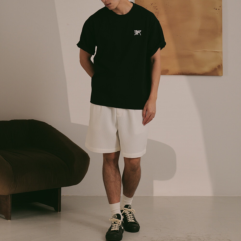 泡泡紗打褶短褲 WAFFLE SHORTS