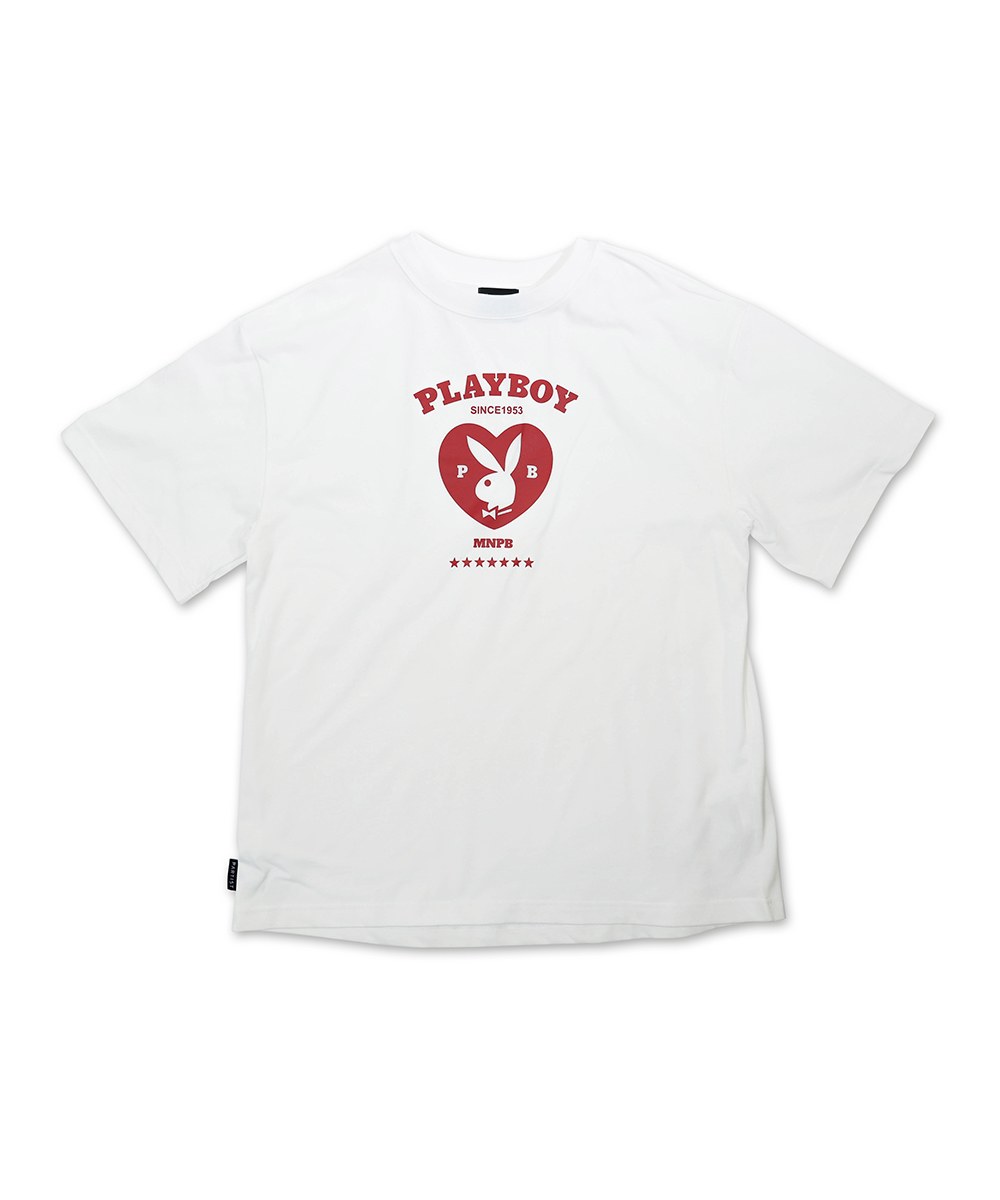 中性寬版印花TEE