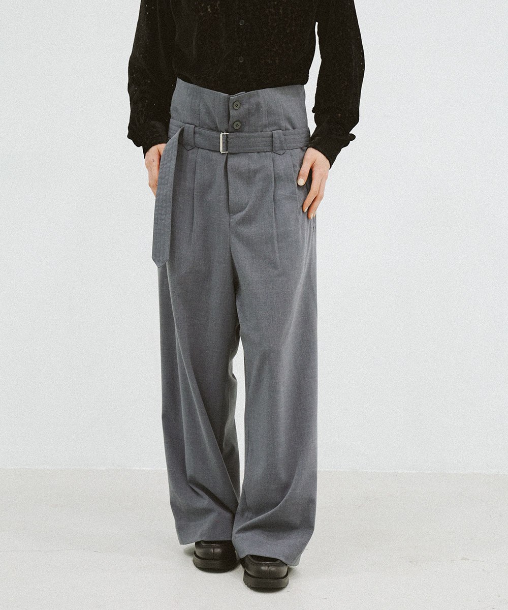 High Waist Belted Trouser