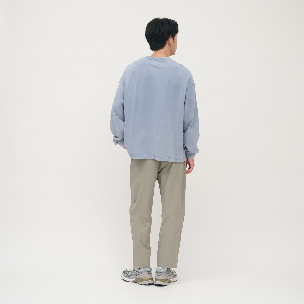 寬版刺繡水洗長TEE