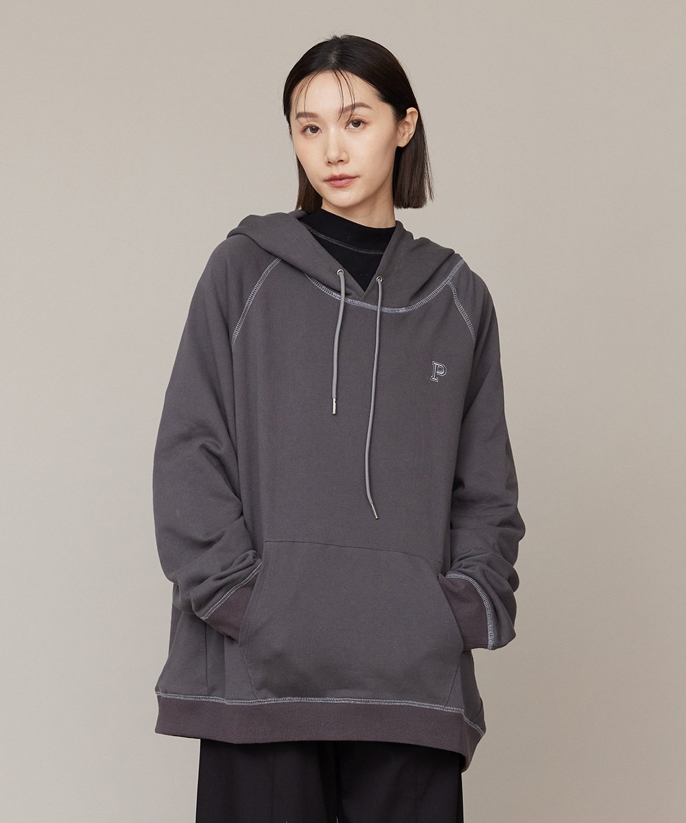P-LOGO 鬆身帽TEE