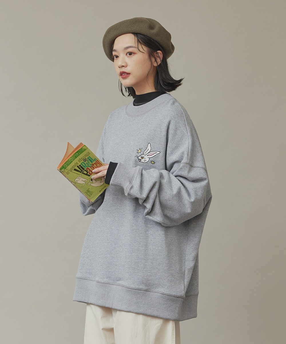 福兔刺繡鬆身大學Tee