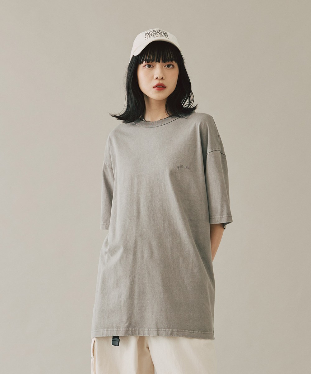 寬版刺繡水洗TEE
