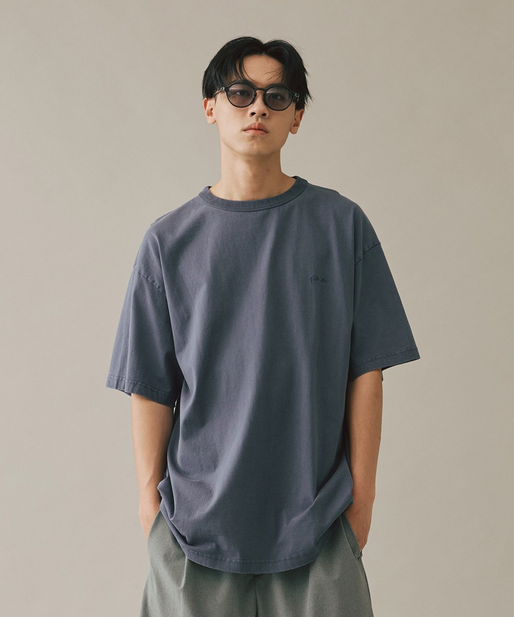 寬版刺繡水洗TEE